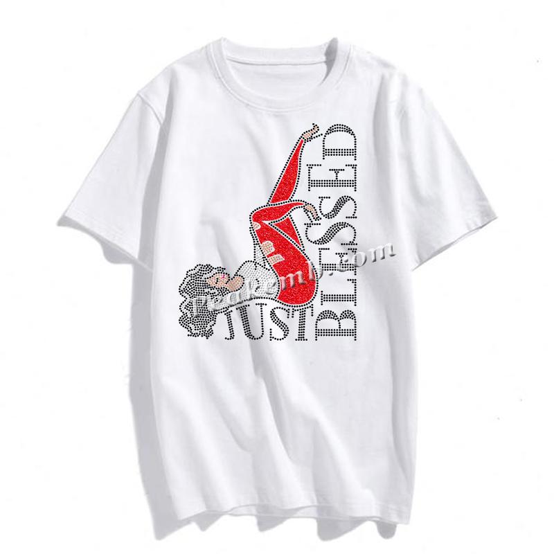 wholesale girl JUST BLESSED red design heat iron on transers for tshirt hat etc. 3 wholesale girl JUST BLESSED red design heat iron on transers for tshirt hat etc.