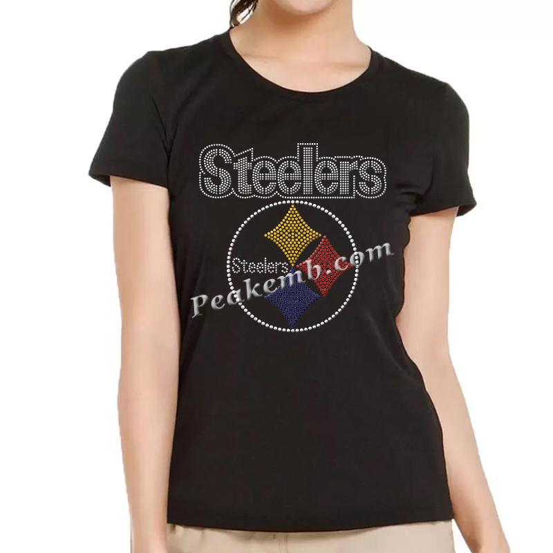 wholesale steelers w/ logo rhinestone iron on transers for tshirt hat etc. 5 wholesale steelers w/ logo rhinestone iron on transers for tshirt hat etc. - Image 3