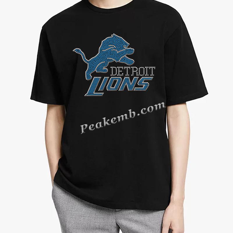 wholesale lion logo w/ DETROIT letters rhinestone iron on transers for tshirt hat etc. 5 wholesale lion logo w/ DETROIT letters rhinestone iron on transers for tshirt hat etc. - Image 3