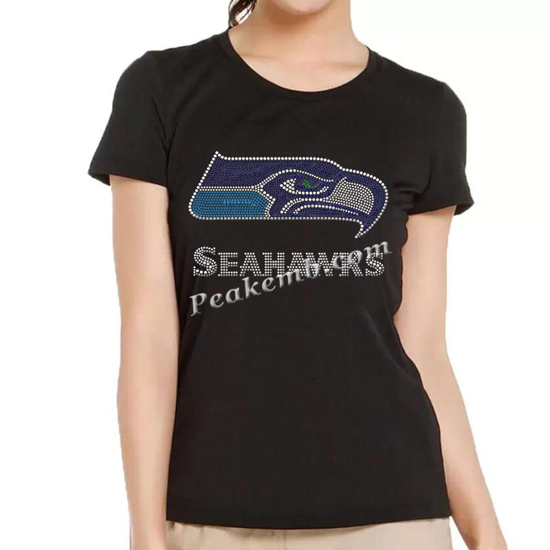 wholesale seahawks logo w/ letters rhinestone iron on transers for tshirt hat etc. 3 wholesale seahawks logo w/ letters rhinestone iron on transers for tshirt hat etc.