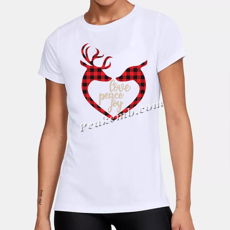 wholesale xmas love peace joy rhinestone letters elk heat iron on transfers 6 wholesale xmas love peace joy rhinestone letters elk heat iron on transfers - Image 4