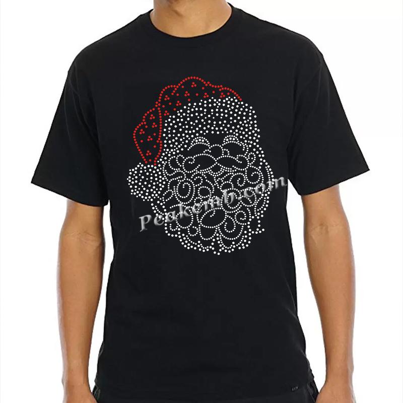 santa face design xmas rhinestone iron on transfers 4 santa face design xmas rhinestone iron on transfers - Image 2