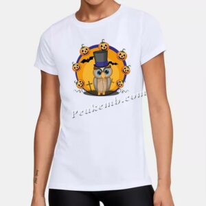 owl w/ hat halloween heat iron on t &hellip;