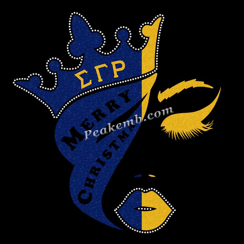 wholesale Sigma Gamma Rho (??????) w/ crown merry christmas design iron on heat transfers 8 wholesale Sigma Gamma Rho (??????) w/ crown merry christmas design iron on heat transfers - Image 6