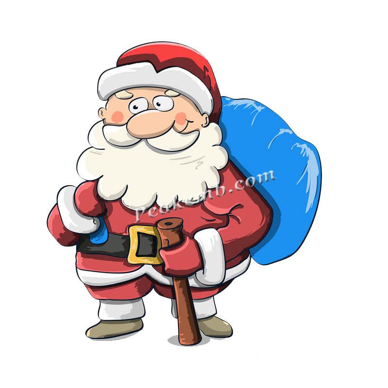 santa carry a bag w/ crutch design christmas wholesale heat iron on transfers 8 santa carry a bag w/ crutch design christmas wholesale heat iron on transfers - Image 6