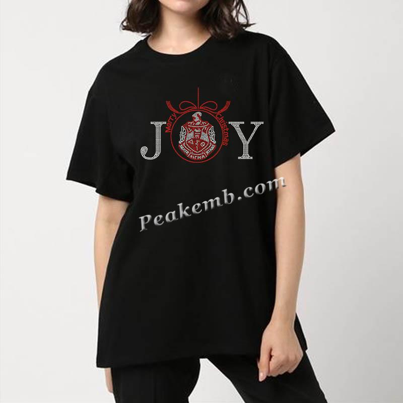 christmas JOY rhinestone letters w/ Delta Sigma Theta (??????) logo iron on transfers 7 christmas JOY rhinestone letters w/ Delta Sigma Theta (??????) logo iron on transfers - Image 5