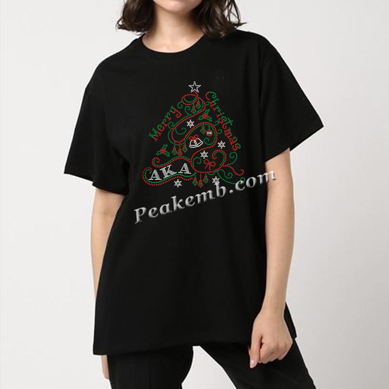 AKA rhinestone letters christmas tree design iron on transfers 7 AKA rhinestone letters christmas tree design iron on transfers - Image 5