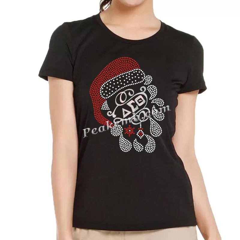 wholesale Delta Sigma Theta (??????) santa claus face design rhinestone iron on transfers 5 wholesale Delta Sigma Theta (??????) santa claus face design rhinestone iron on transfers - Image 3
