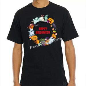 happy halloween elements form a cir &hellip;