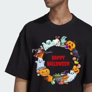 happy halloween elements form a cir &hellip;