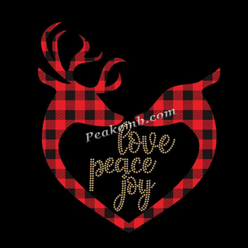 wholesale xmas love peace joy rhinestone letters elk heat iron on transfers 8 wholesale xmas love peace joy rhinestone letters elk heat iron on transfers - Image 6