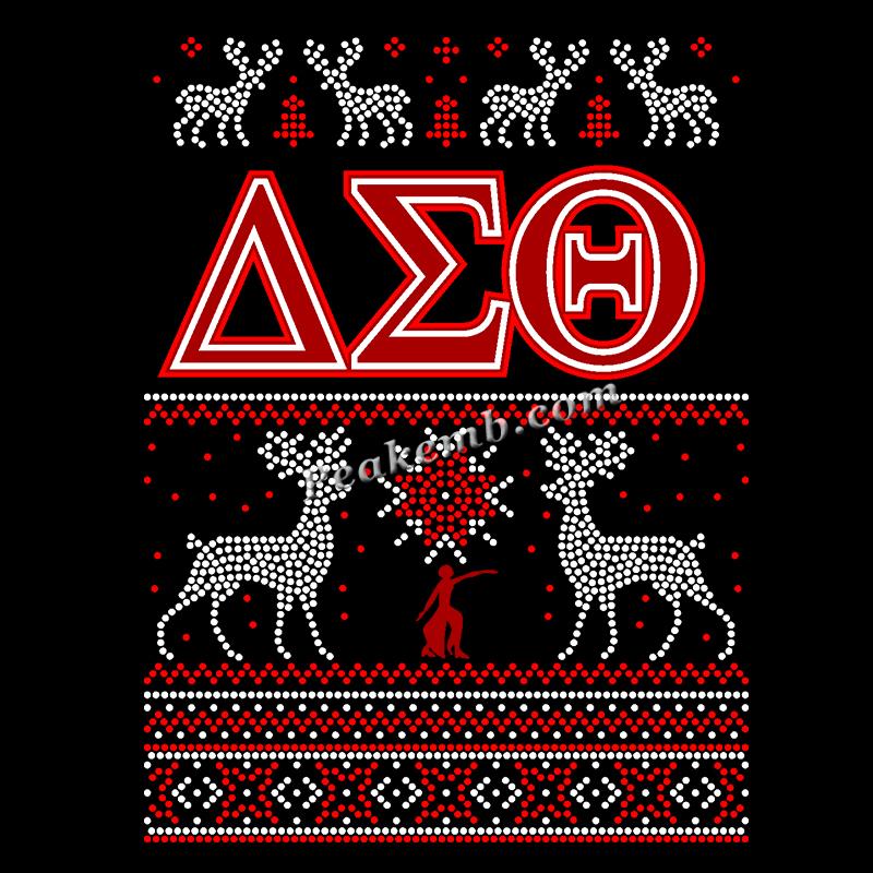 Delta Sigma Theta (??????) & rhinestone elk christmas design iron on heat transfers 8 Delta Sigma Theta (??????) & rhinestone elk christmas design iron on heat transfers - Image 6