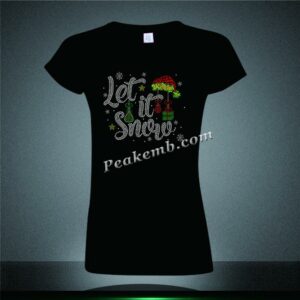 Let it snow christmas rhinestone ir &hellip;