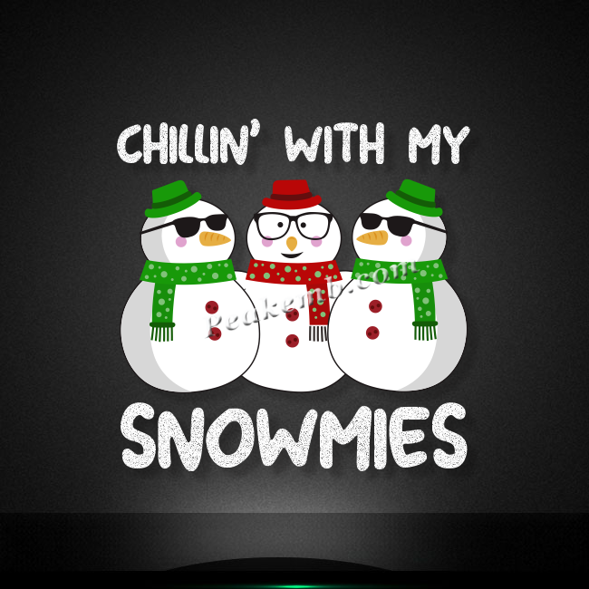 3 snowmen "chillin' with my.." christmas heat iron on transfers for tshirt etc. 7 3 snowmen "chillin' with my.." christmas heat iron on transfers for tshirt etc. - Image 5