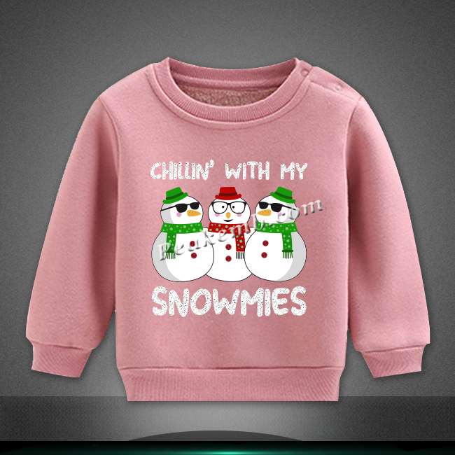 3 snowmen "chillin' with my.." christmas heat iron on transfers for tshirt etc. 6 3 snowmen "chillin' with my.." christmas heat iron on transfers for tshirt etc. - Image 4