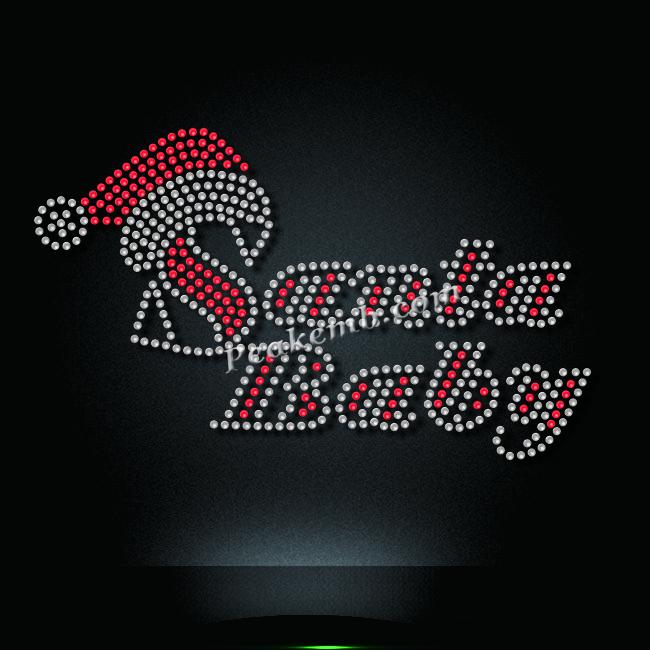 SANTA baby christmas rhinestone iron on transfers for tshirt etc. 6 SANTA baby christmas rhinestone iron on transfers for tshirt etc. - Image 4