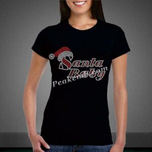 SANTA baby christmas rhinestone iro &hellip;