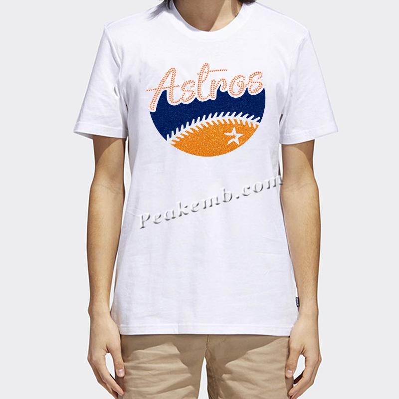 astros rhinestone letters baseball design iron on heat transfer 7 astros rhinestone letters baseball design iron on heat transfer - Image 5