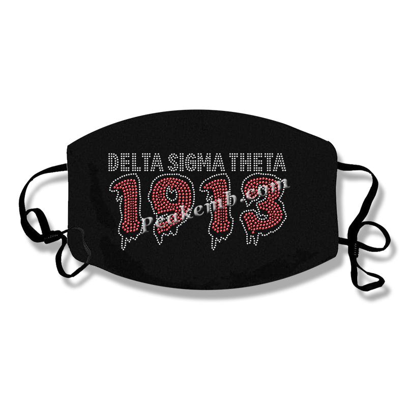 1913 Delta Sigma Theta letters design rhinestone iron on transfer 3 1913 Delta Sigma Theta letters design rhinestone iron on transfer