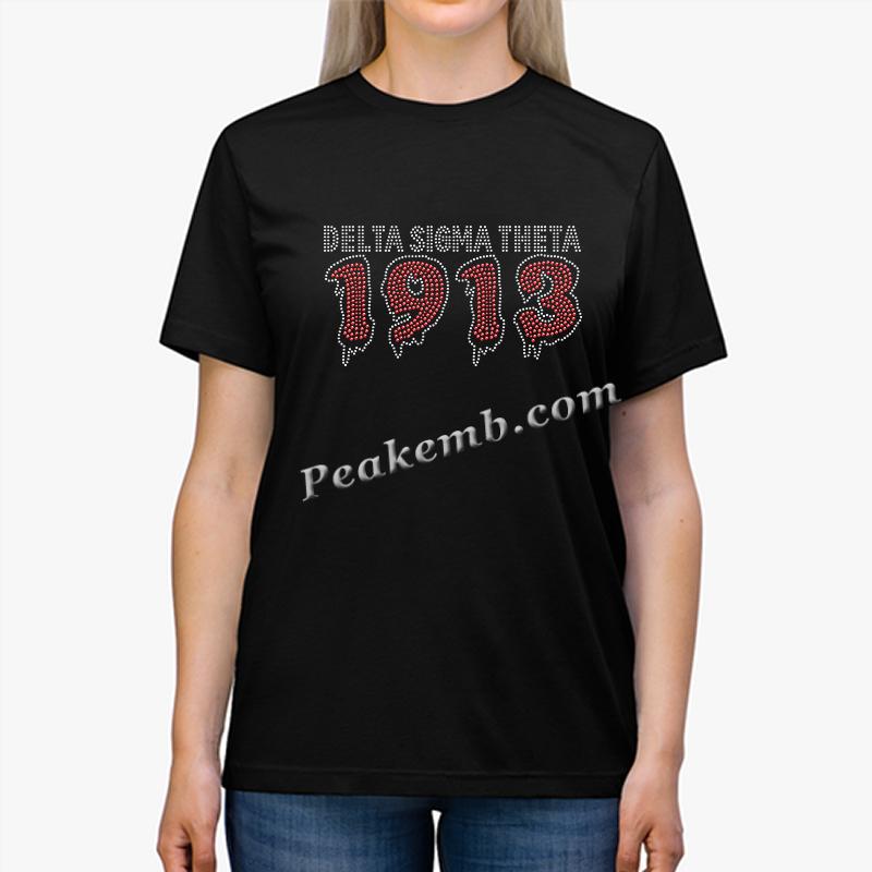 1913 Delta Sigma Theta letters design rhinestone iron on transfer 5 1913 Delta Sigma Theta letters design rhinestone iron on transfer - Image 3