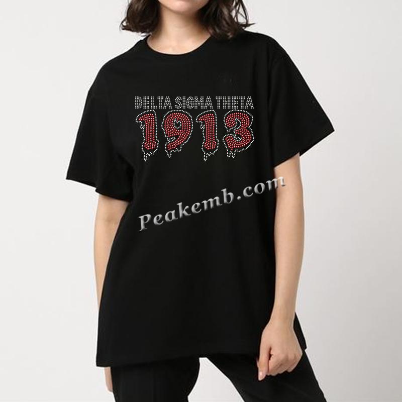 1913 Delta Sigma Theta letters design rhinestone iron on transfer 6 1913 Delta Sigma Theta letters design rhinestone iron on transfer - Image 4