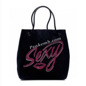sexy letters w/ lip iron on rhinest &hellip;