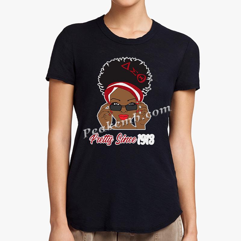 vinyl Delta Sigma Theta (??????) pretty since 1913 letters w/ afro girl heat iron on transfer 5 vinyl Delta Sigma Theta (??????) pretty since 1913 letters w/ afro girl heat iron on transfer - Image 3