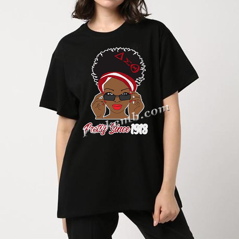 vinyl Delta Sigma Theta (??????) pretty since 1913 letters w/ afro girl heat iron on transfer 6 vinyl Delta Sigma Theta (??????) pretty since 1913 letters w/ afro girl heat iron on transfer - Image 4