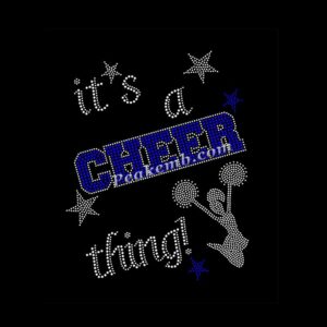 it’s a cheer thing letters w/ …