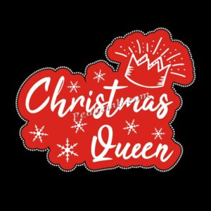 vinyl red christmas queen letters w …