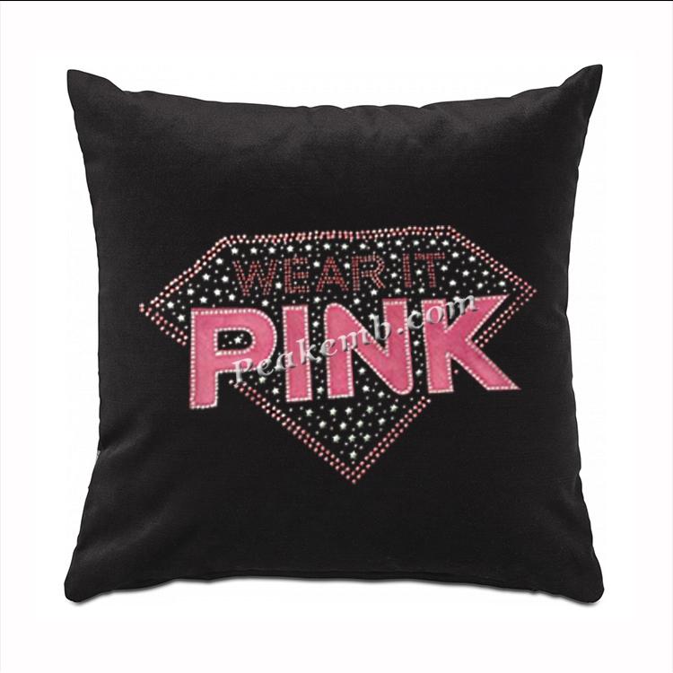 wholesale rhinestone wear it pink letters w/ image iron on transfer 4 wholesale rhinestone wear it pink letters w/ image iron on transfer - Image 2
