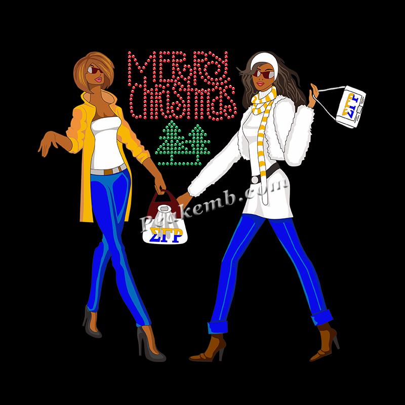 merry christmas rhinestone letters w/ vinyl afro girls design iron on transfer 8 merry christmas rhinestone letters w/ vinyl afro girls design iron on transfer - Image 6
