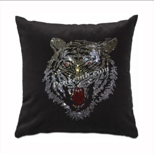tiger face design iron on rhineston &hellip;