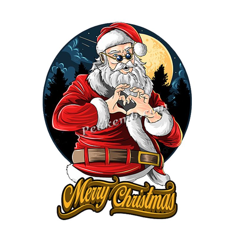 vinyl santa hand heart w/ merry christmas letters iron on heat transfer 8 vinyl santa hand heart w/ merry christmas letters iron on heat transfer - Image 6