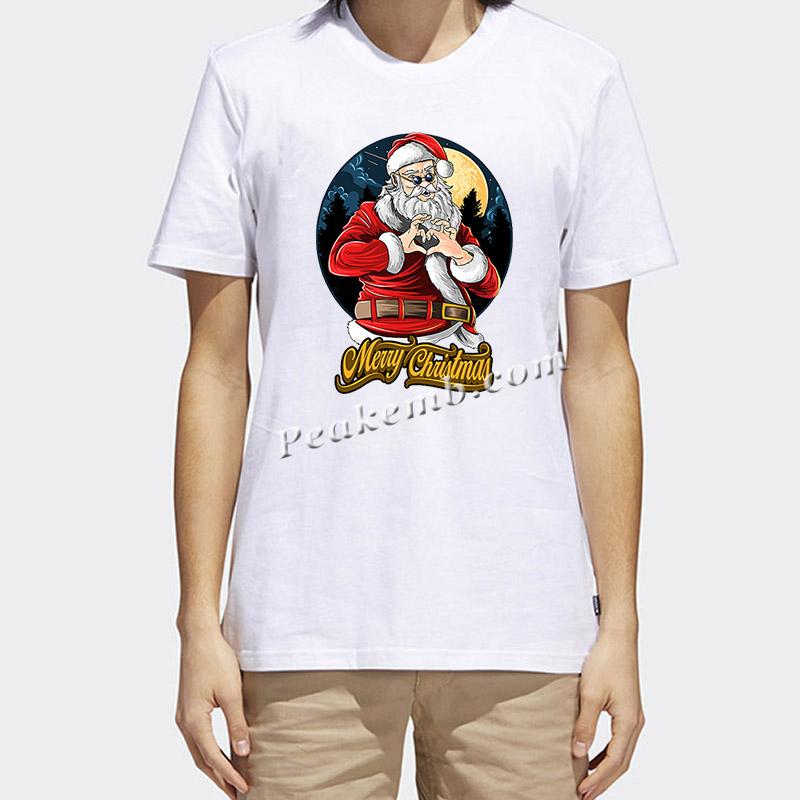 vinyl santa hand heart w/ merry christmas letters iron on heat transfer 5 vinyl santa hand heart w/ merry christmas letters iron on heat transfer - Image 3
