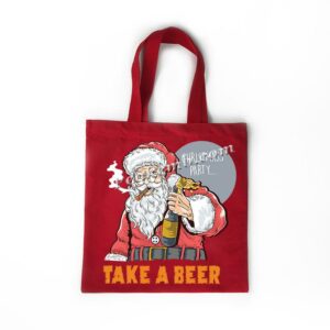 smoking santa carring a bag w/ take &hellip;