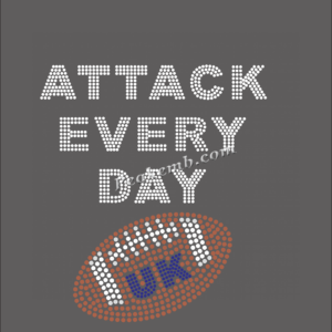 ATTACK EVERY DAY letters w/ rugby i …