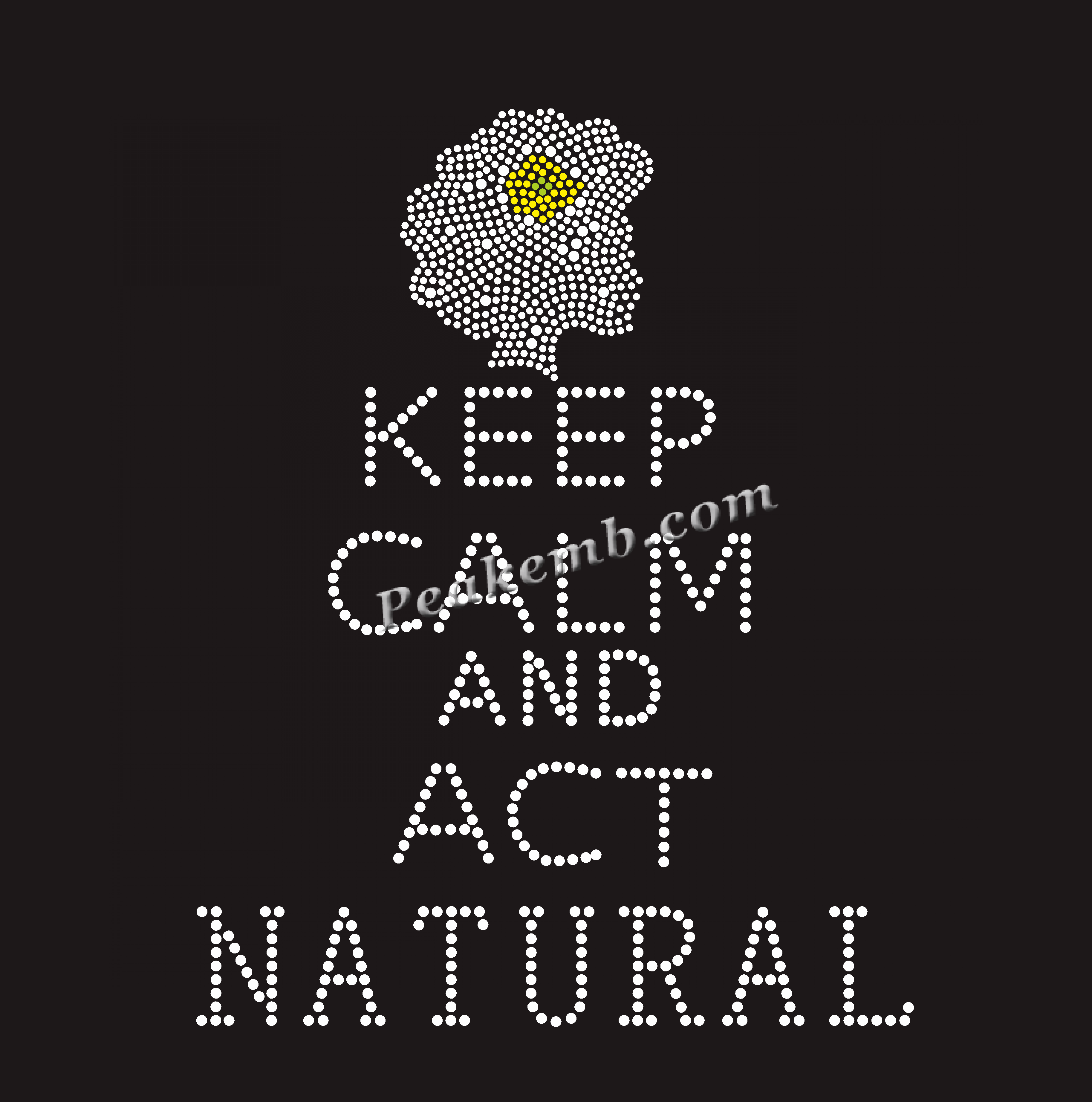 KEEP CALM AND ACT NATURAL letters iron on rhinestone transfer 3 KEEP CALM AND ACT NATURAL letters iron on rhinestone transfer