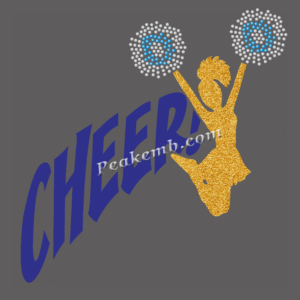 vinyl cheer letters w/ girl iron on &hellip;