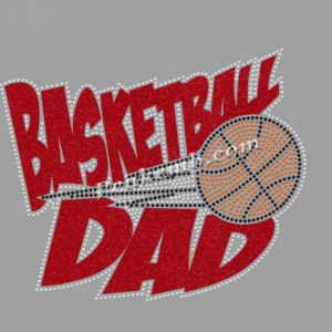 vinyl basketball dad letters w/ bal …