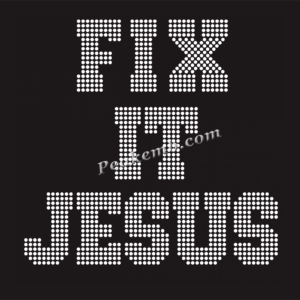 fix it jesus letters iron on rhines …