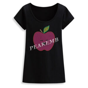 smile apple design iron on rhinesto &hellip;