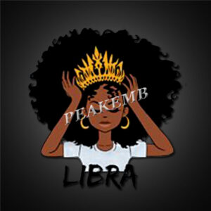 vinyl LIBRA letters afro girl & …