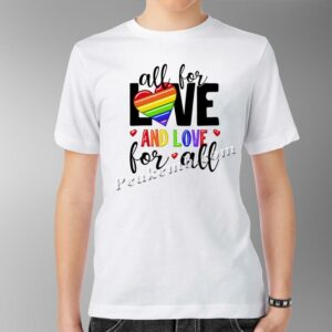 all for love t shirt screen print t &hellip;