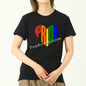 pride heart shape screen print heat &hellip;