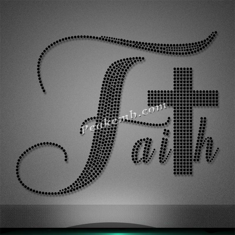 faith print rhinestone transfers for t shirts 8 faith print rhinestone transfers for t shirts - Image 6