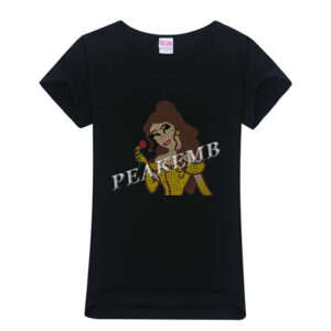 girl holding flower iron on rhinest &hellip;