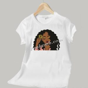 afro woman custom printed iron on t &hellip;