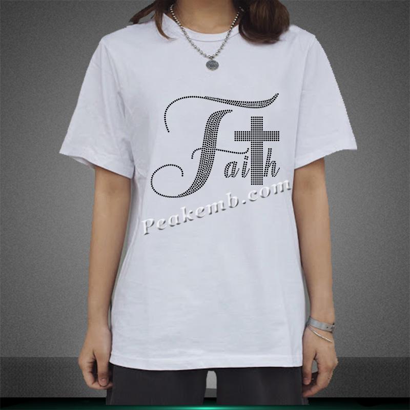 faith print rhinestone transfers for t shirts 5 faith print rhinestone transfers for t shirts - Image 3