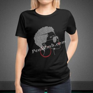 afro girl t shirt screen print tran &hellip;